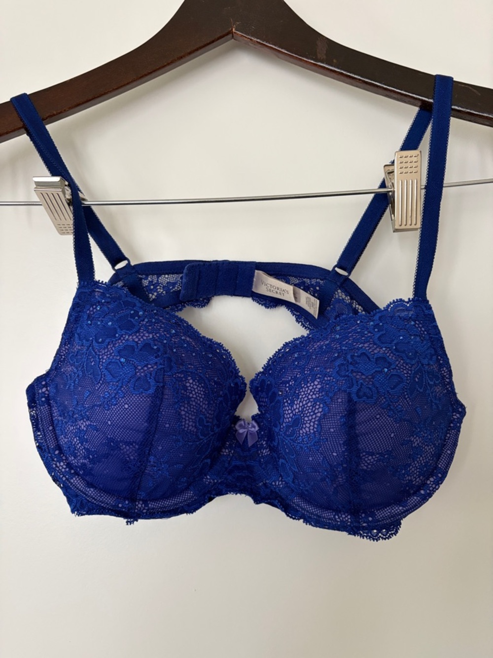 Victoria's Secret Royal Blue Lace Underwire Bra